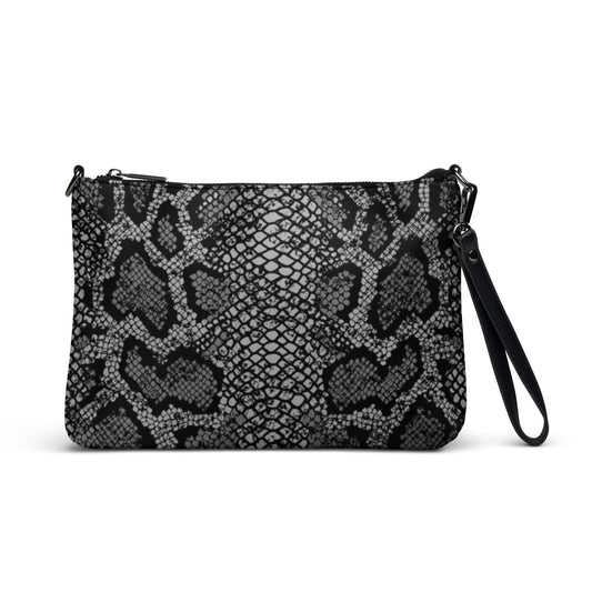 Women's Black Snakeskin Crossbody Purse