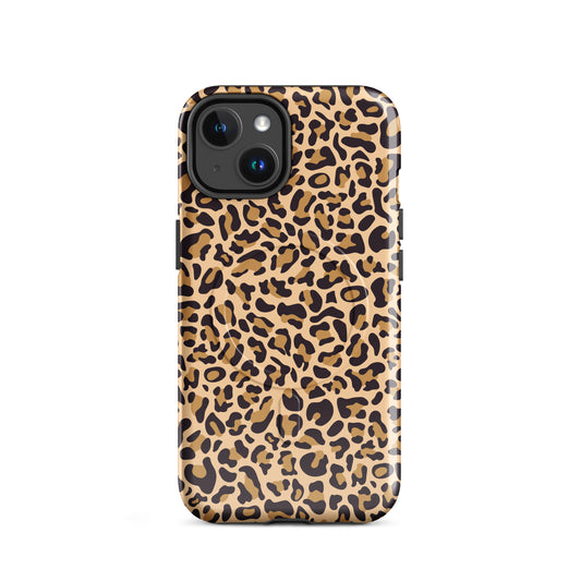 Cheetah Print iPhone Case with MagSafe Wireless Charging