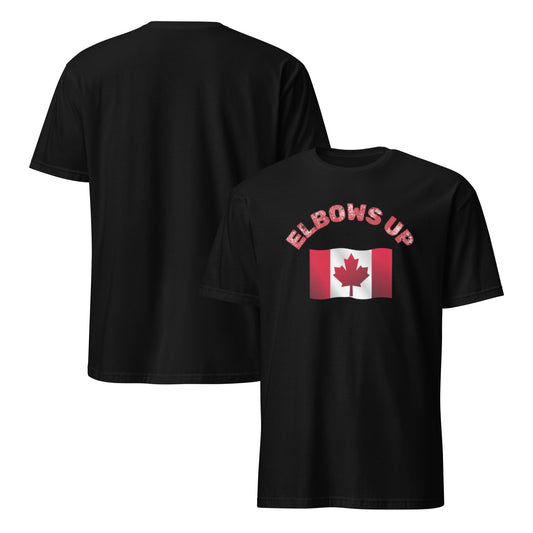 Elbows Up Canada Men's T-Shirt Red and Black