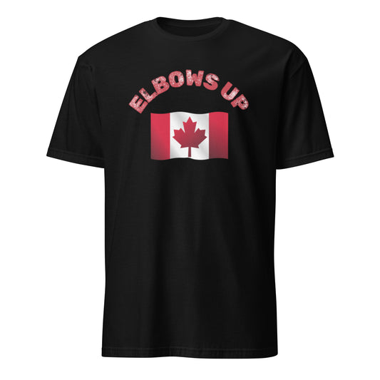 Elbows Up Canada Men's T-Shirt Red and Black